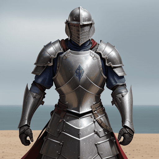 AI generated: Human Fighter, Warden of Steel. Battlefields stretching to the horizon. Clad in battle-worn plate ar...
