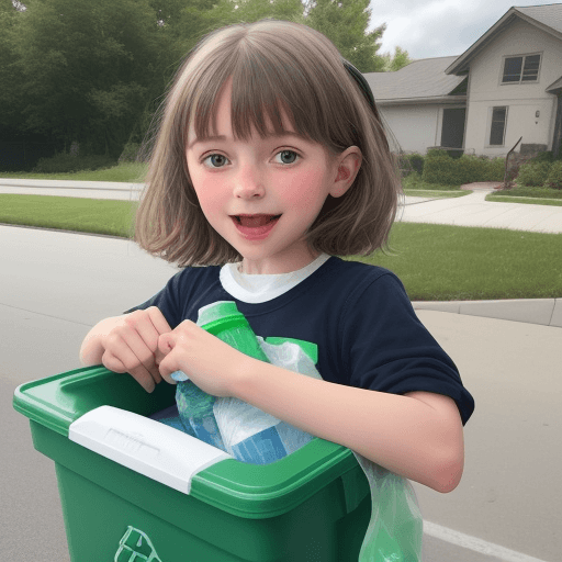 AI generated: Today, in the cutest voice, my 8-year-old daughter asked me to start recycling. I chuckled and asked...