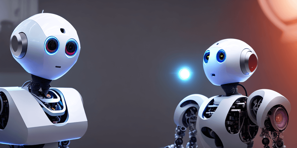 AI generated: In the background there are personal computers, keyboards, monitor, different pc components. In the ...