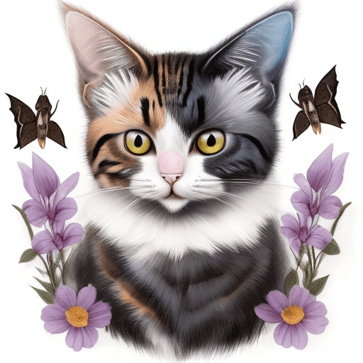 AI generated: moth and cat hybrid