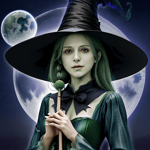 AI generated: Elphaba, Wicked,  anime, "Wicked Witch of the West", Type-Moon, Caster