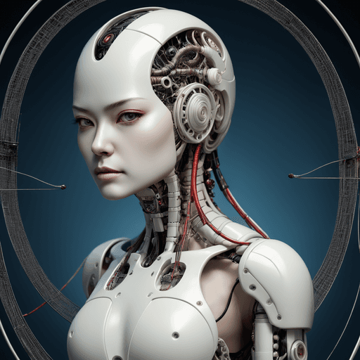 AI generated: Character Sheet, complex 3d render ultra detailed of a beautiful porcelain profile japan woman andro...