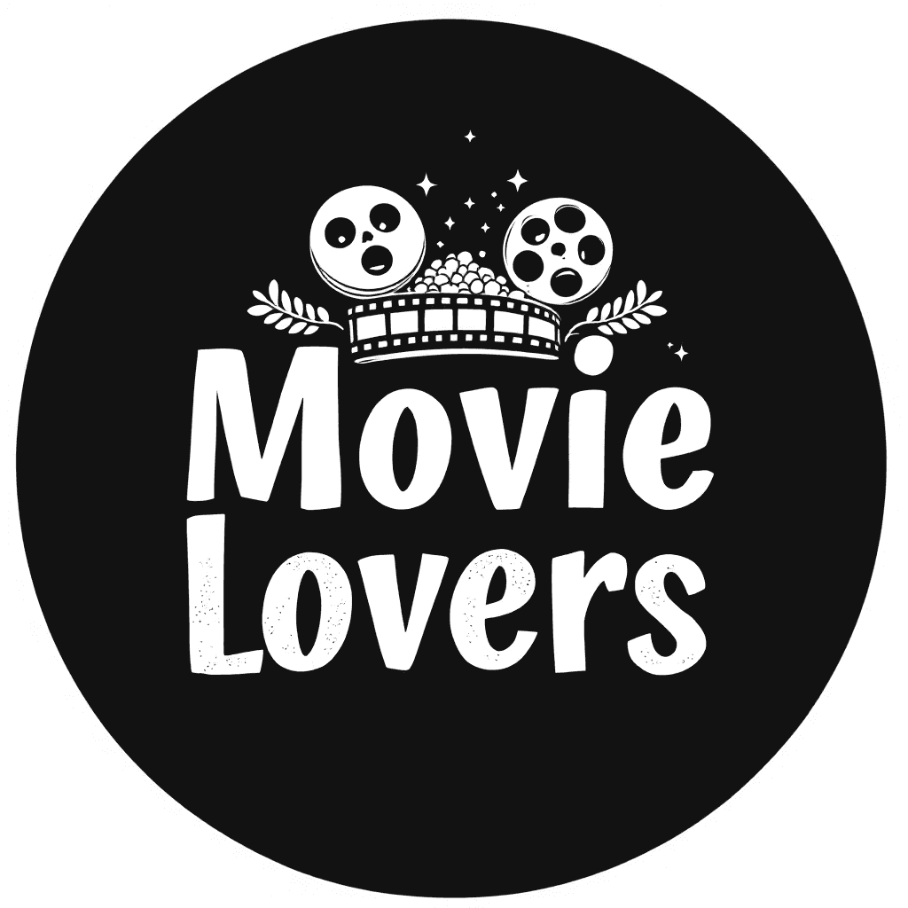 AI generated: Create a minimalist design featuring the phrase "Movie Lovers" in bold, modern typography. The desig...