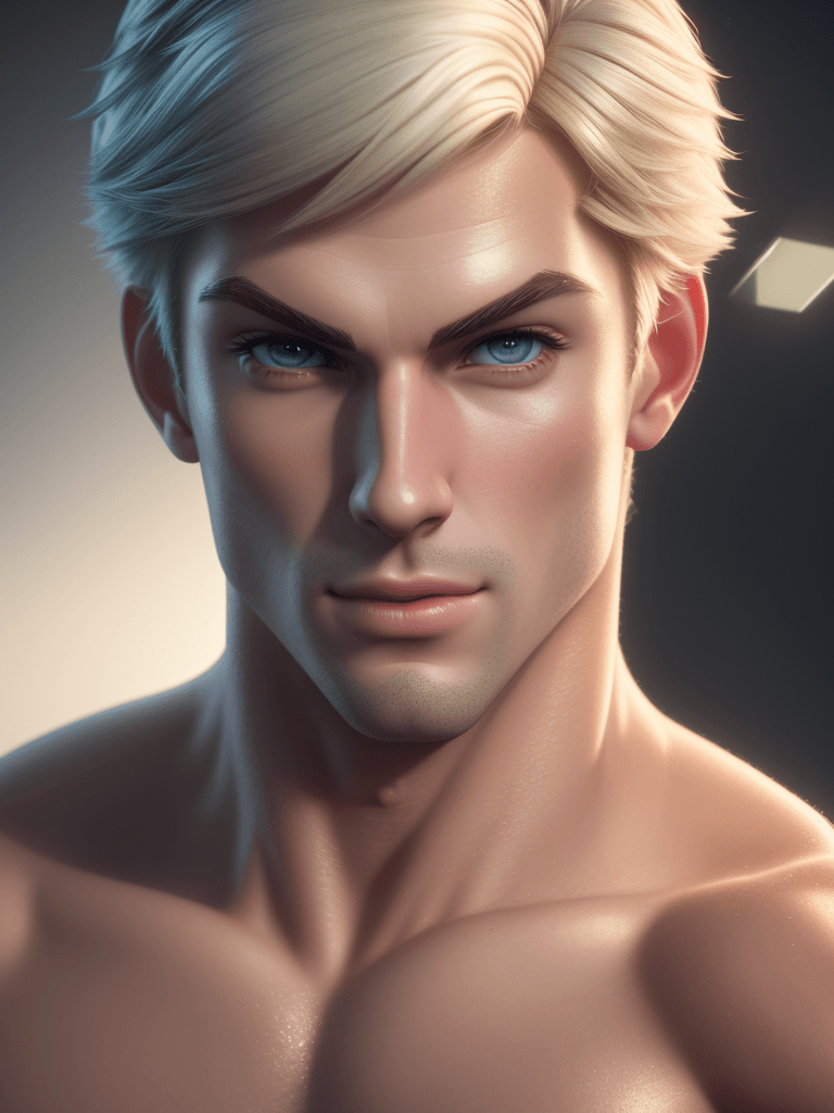 AI generated: a Ken from Barbie character, photorealistic, octane render, hyperrealistic, (skindentation:1. 3), (p...