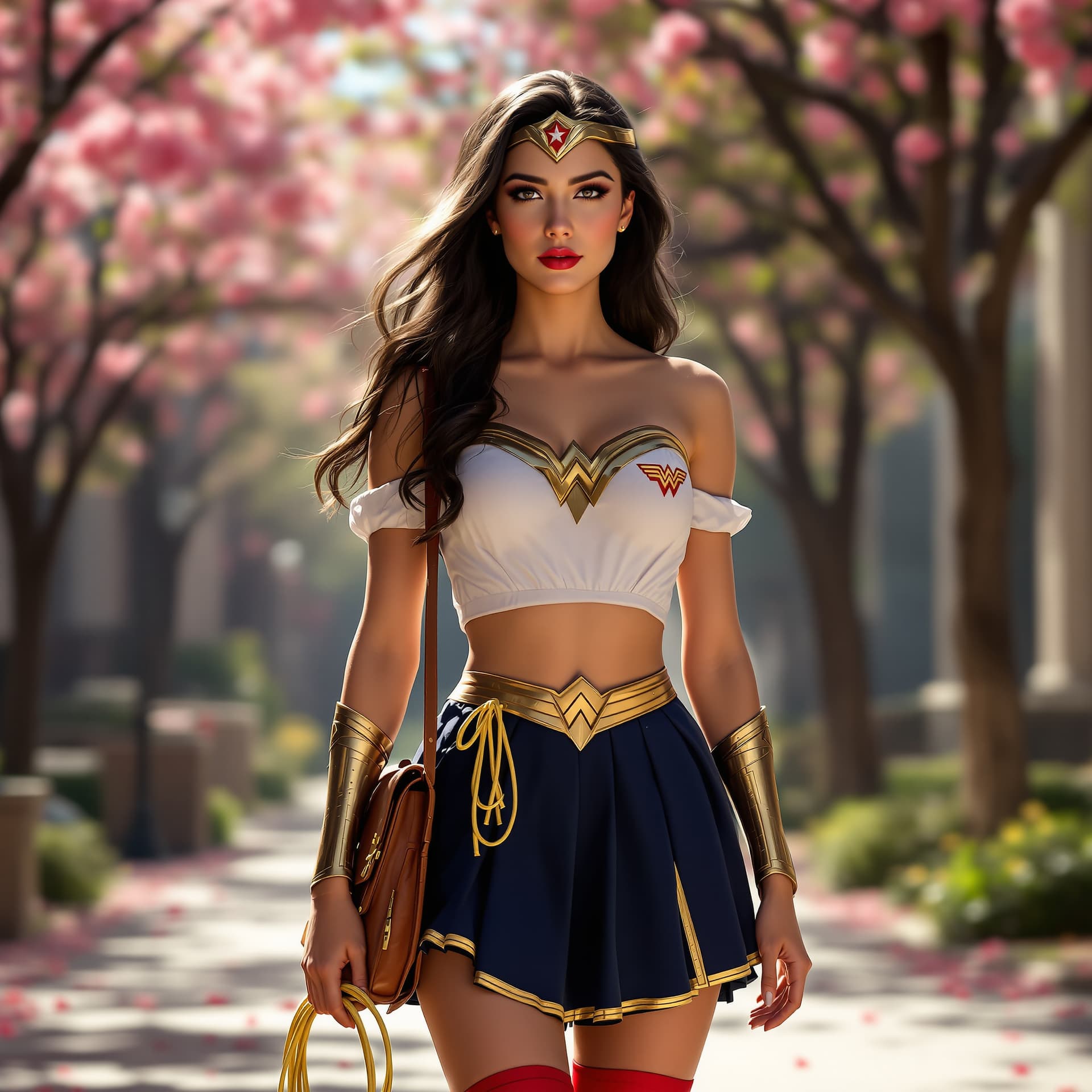 AI generated: Wonder Woman – Campus Courtyard

A breathtaking photorealistic scene of Wonder Woman reimagined as...