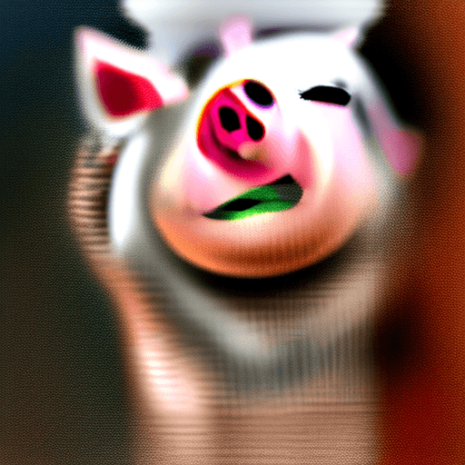 AI generated: pegga the pig in front of a concrete wall