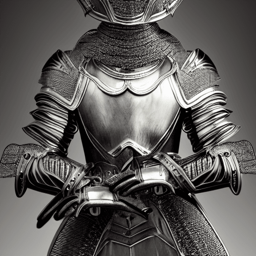AI generated: kneeling cat knight, portrait, finely detailed armor, intricate design, silver, silk, cinematic ligh...