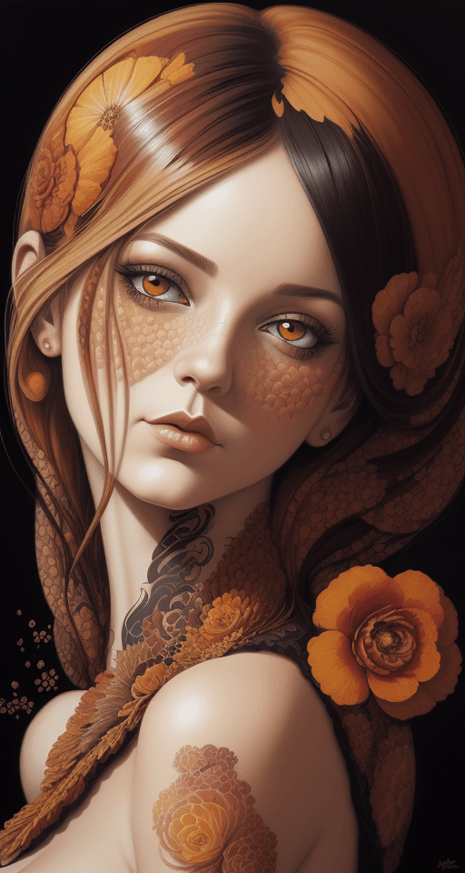 AI generated: fall inspired art, digital painting, in the style of sophie wilkins, irene sheri, naoto hattori, poi...