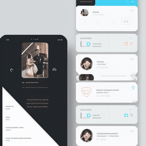 AI generated: Mobile app user interface design, a app for couples, romantic, modern,  ui, ux, high-quality UI desi...