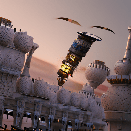 AI generated: Bombing a kabaa Arabic. Cinematic, octane render, dramatic lighting, epic lighting, photorealistic