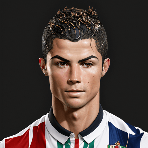 AI generated: Professionnel portrait of Cristiano Ronaldo