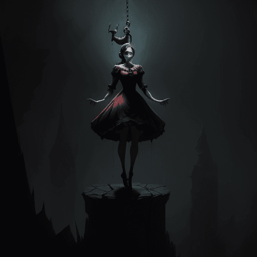 AI generated: As you stand upon the edge hanging in the balance and fate may fall down upon you while the devil is...