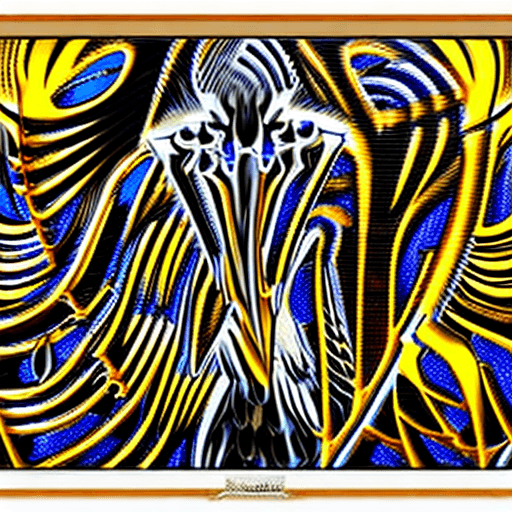 AI generated: In the depths of darkness, a cimmerian gilded sonic symbiote emerges, its shimmering form blending p...