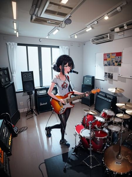 rehearsal studio (instrument practice studio)