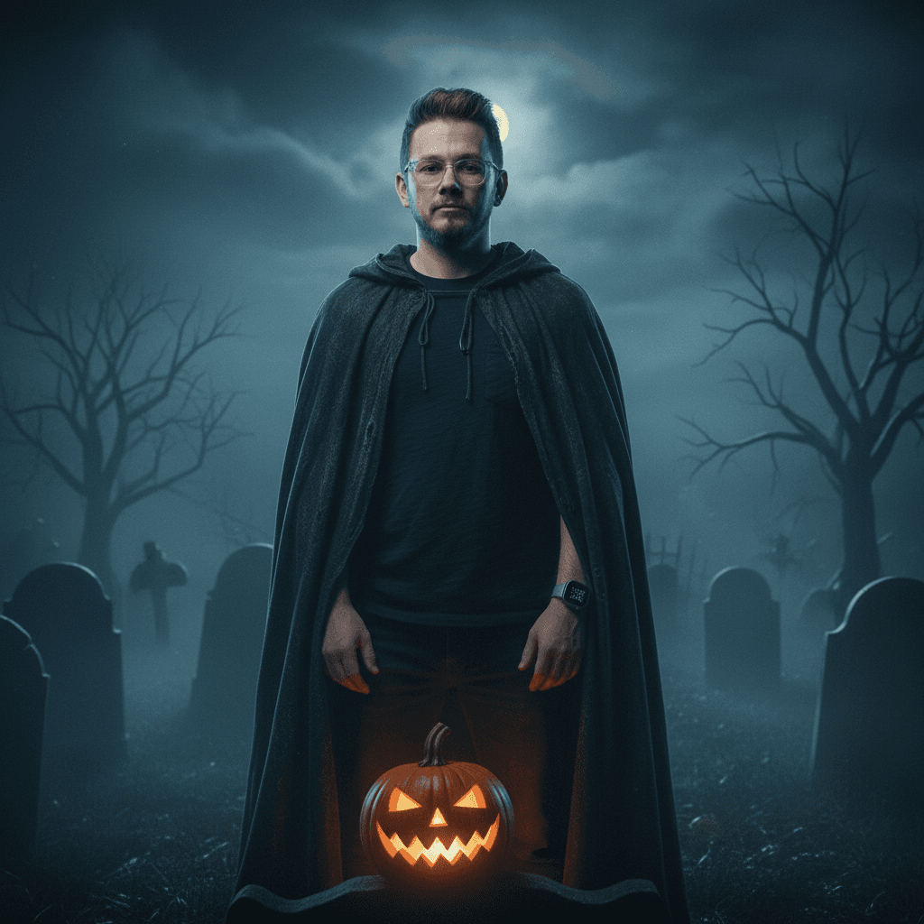 AI generated: {
  "title": "Graveyard_Halloween_Cinematic_Portrait",
  "type": "image",
  "identity_reference":...