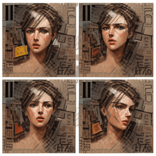 AI generated: a collage of letters "Keepy" in mosaic, in the style of andrew atroshenko, peter gric --ar 73:109 --...