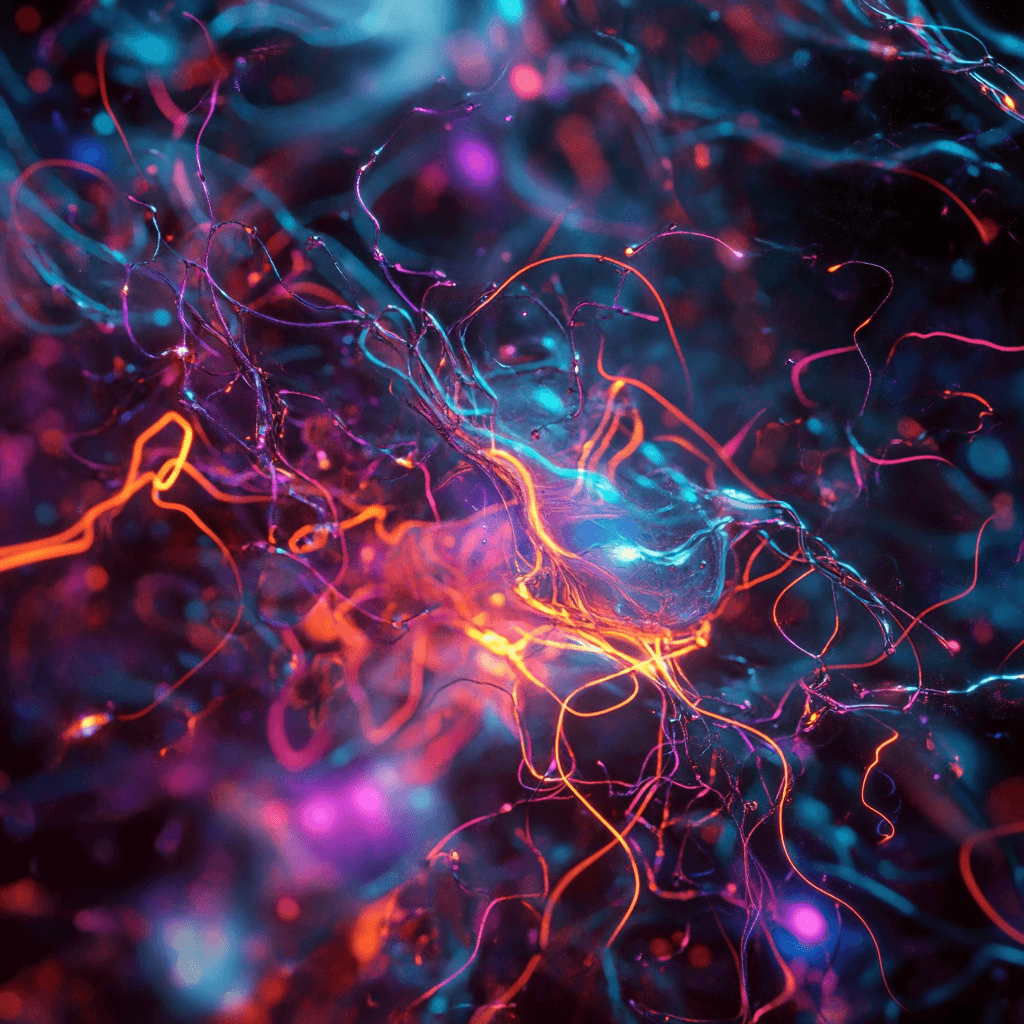 AI generated: 
Vibrant, pulsating energy field with neon colors and electrifying patterns, abstract, futuristic, ...