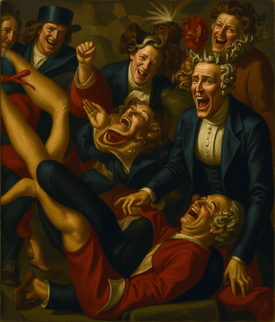 AI generated: make these characters into a renaissance baroque dutch golden age painting, retaining all defining c...