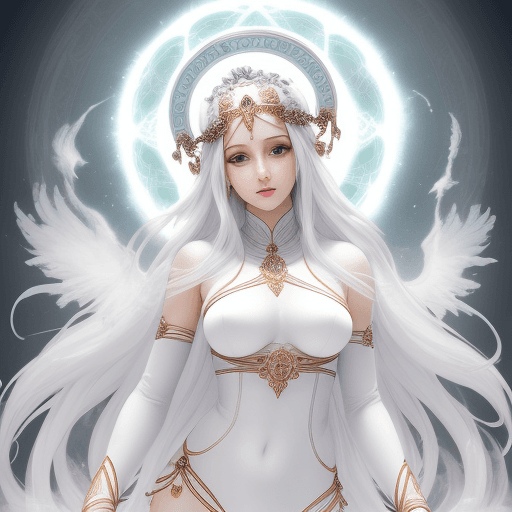 AI generated: goddess, white clothing