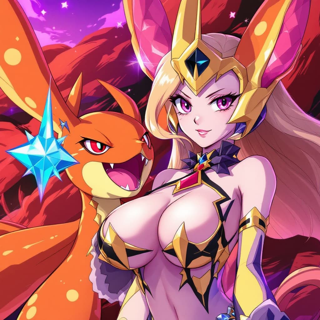 AI generated: Sexy ladymon Digimon