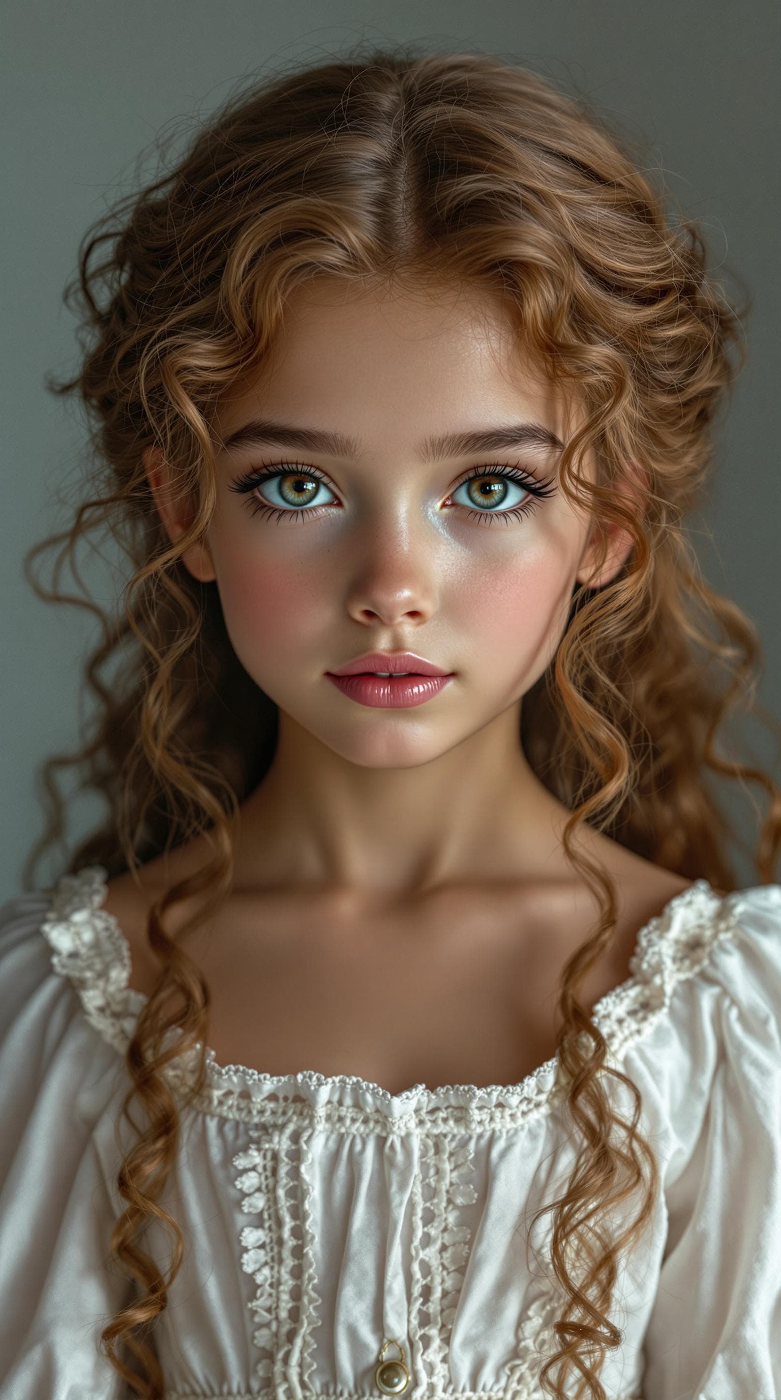 AI generated: a professional photo of a exceptionally beautiful girl in the world (age 7), (seven year old), highl...