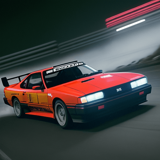 AI generated: Create a scene from a 1990s-inspired live-action adaptation of the anime "Initial D." Capture the es...