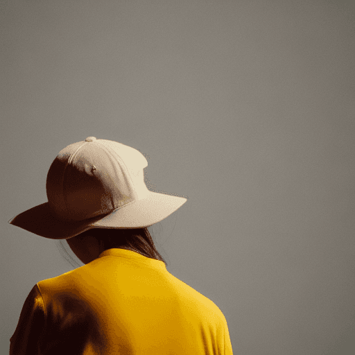 AI generated: A woman wearing a yellow baseball hat
