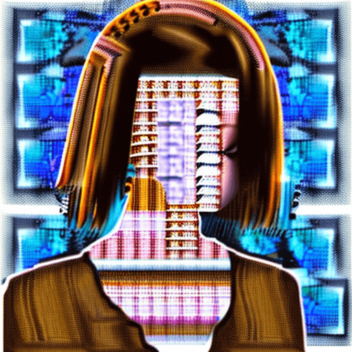 AI generated: A digital portrait of a woman with a fair complexion and blue eyes, featuring a fusion of realism an...