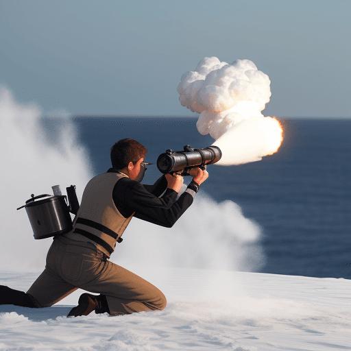 AI generated: A canon firing 