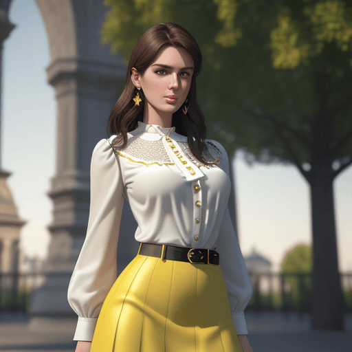AI generated: AW foto of a european brunette woman, 20 years old, 30 years old, 8k, 4k, park, standing, beautful, ...
