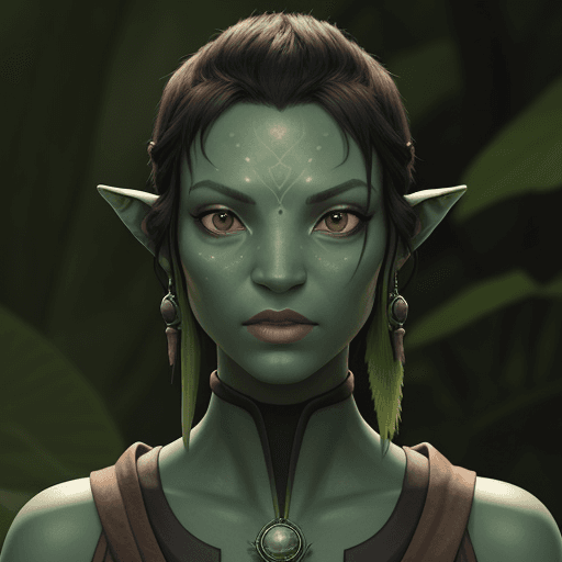 AI generated: green avatar