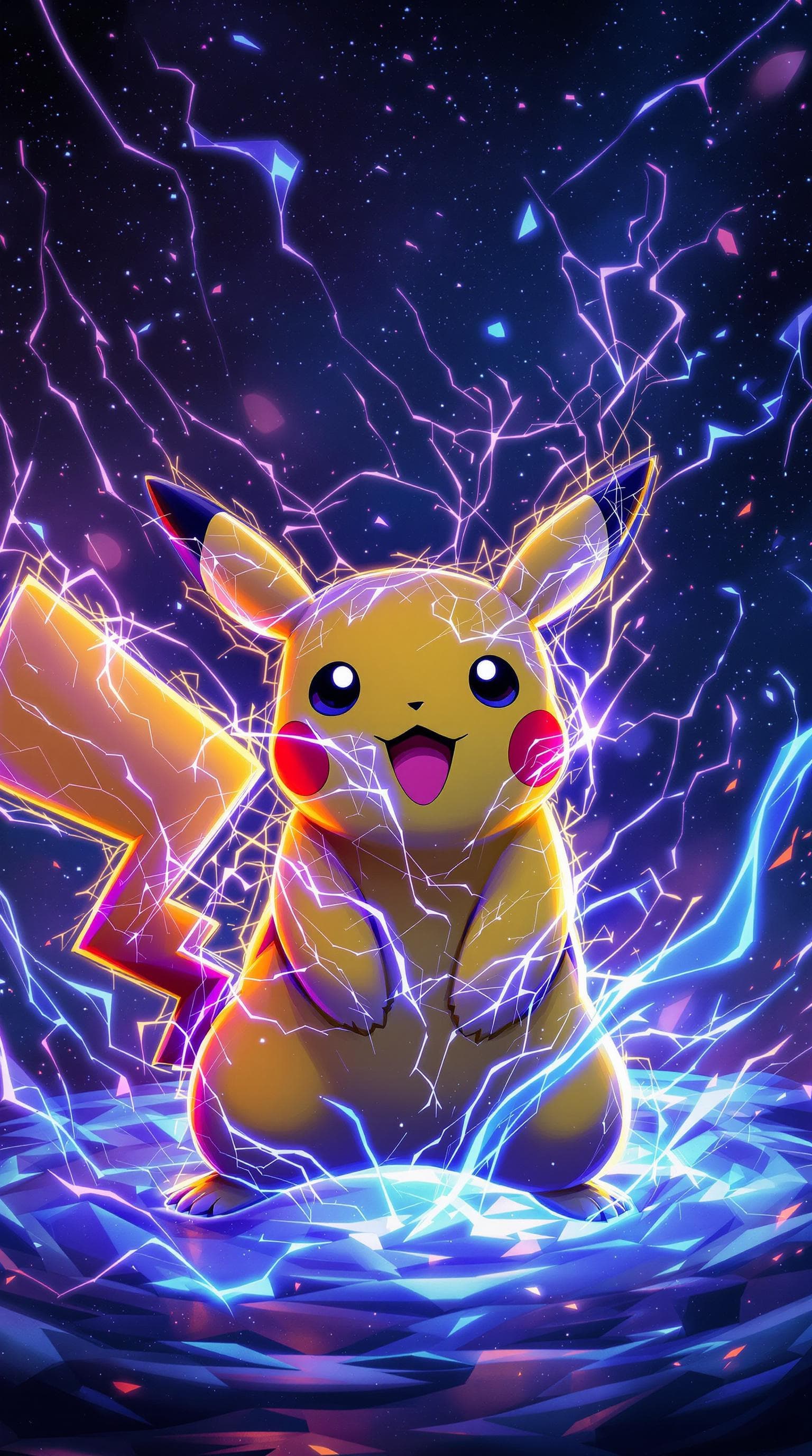 AI generated: pokemon wallpaper, Pikachu, hd background, in the style of chiaroscuro technique, suehiro maruo, ene...