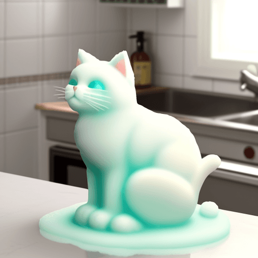 AI generated: cat made out of Dishwashing Soap