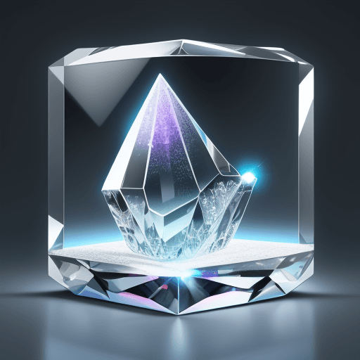 AI generated: a futuristic crystal, realistic, picture