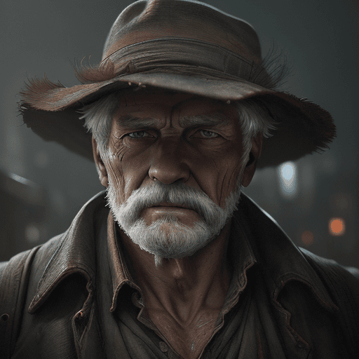 AI generated: "a portrait of an old coal miner in 19th century, 
beautiful painting with highly detailed face by g...