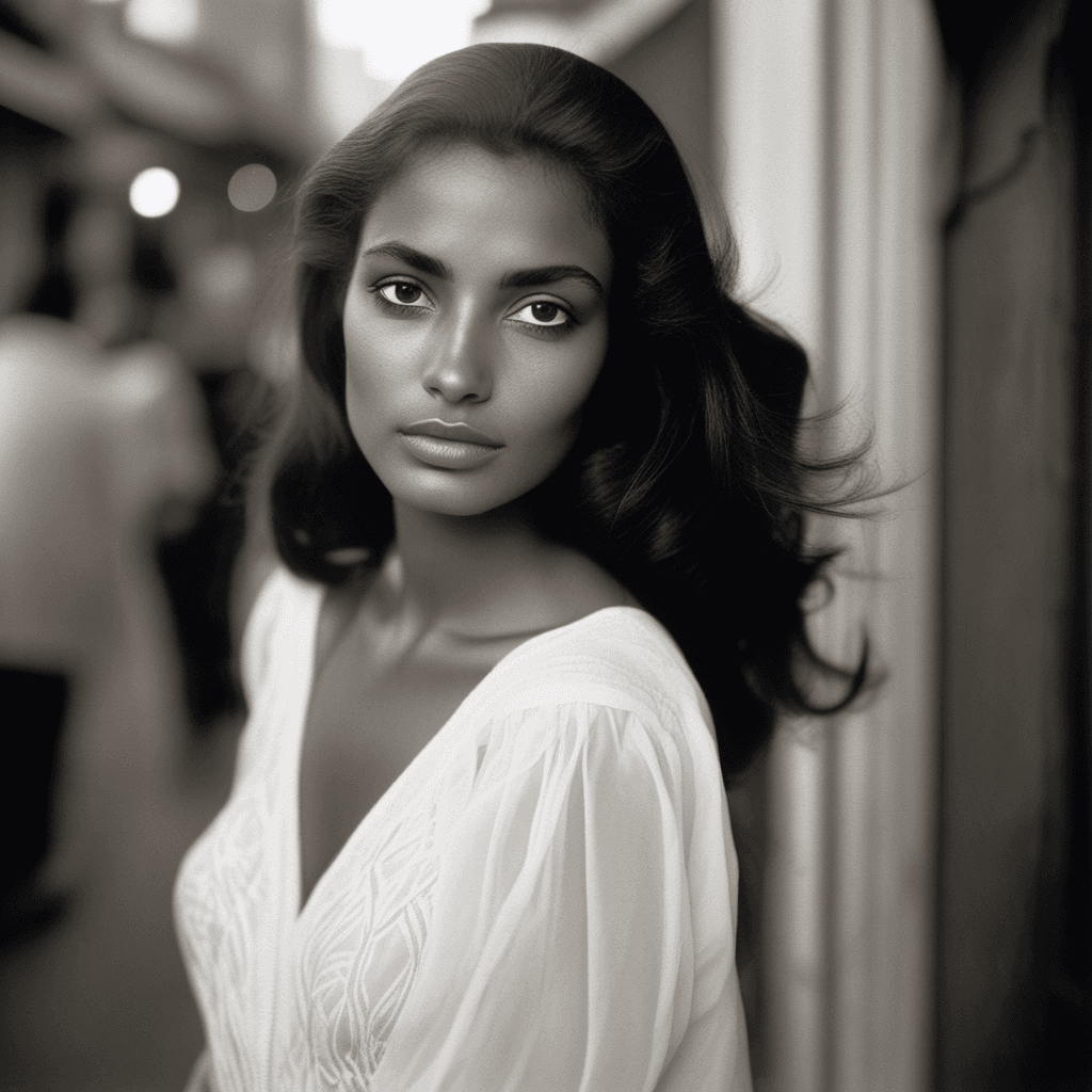 AI generated: This is a 1960s Vogue cover photo. It's a close - up shot using a Mamiya RB67 on Kodak Tri - X 400 f...
