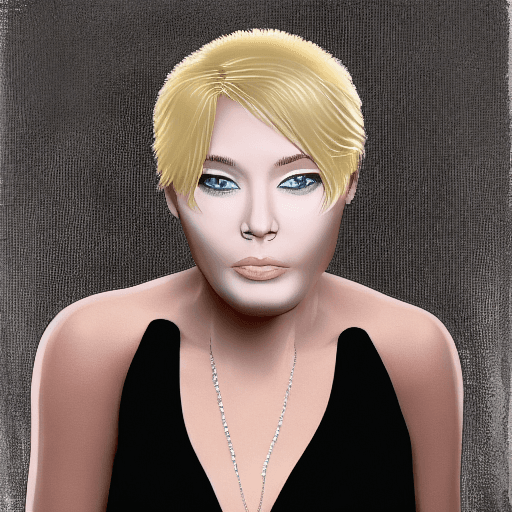 AI generated: Nu art of blond woman