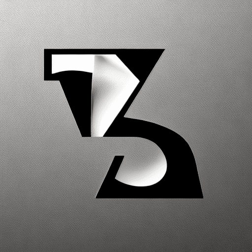 AI generated: logo, black and white, simple shape, letter Z, drone