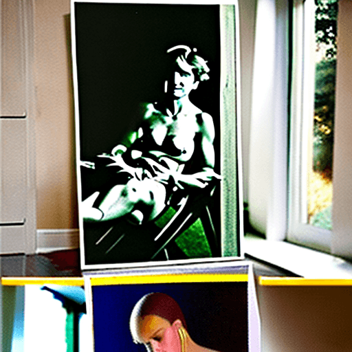 AI generated: (highly detailed professional photograph involving a woman), one ((androgynous, athletic, large hips...