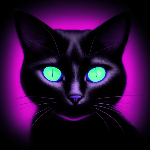 AI generated: Blacklight cat