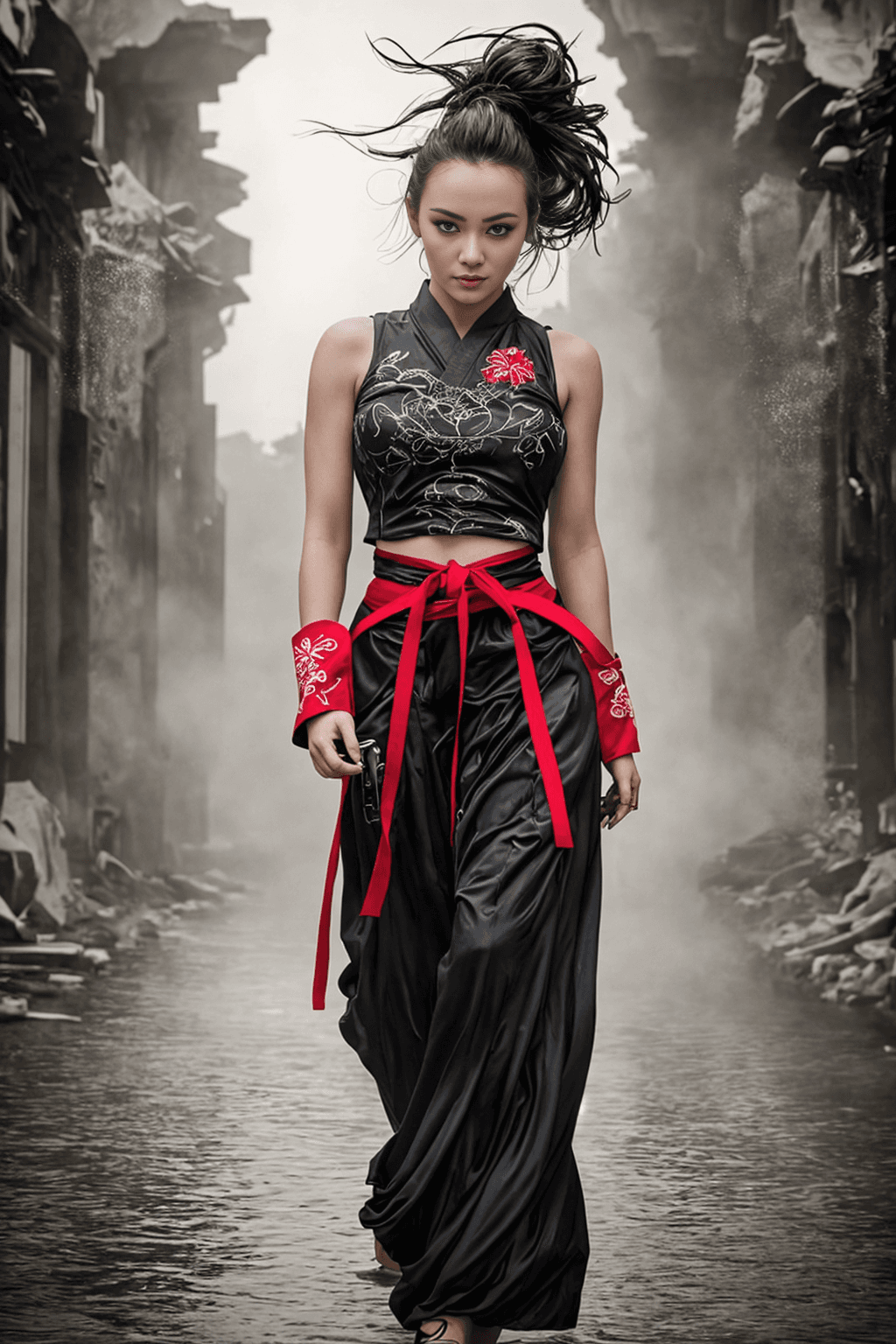 AI generated: outside:1.5, 1girl, is(practicing Taekwondo:)at(Changdeokgung:), (korean:0.4, Celtic, :0.3, Romanian...