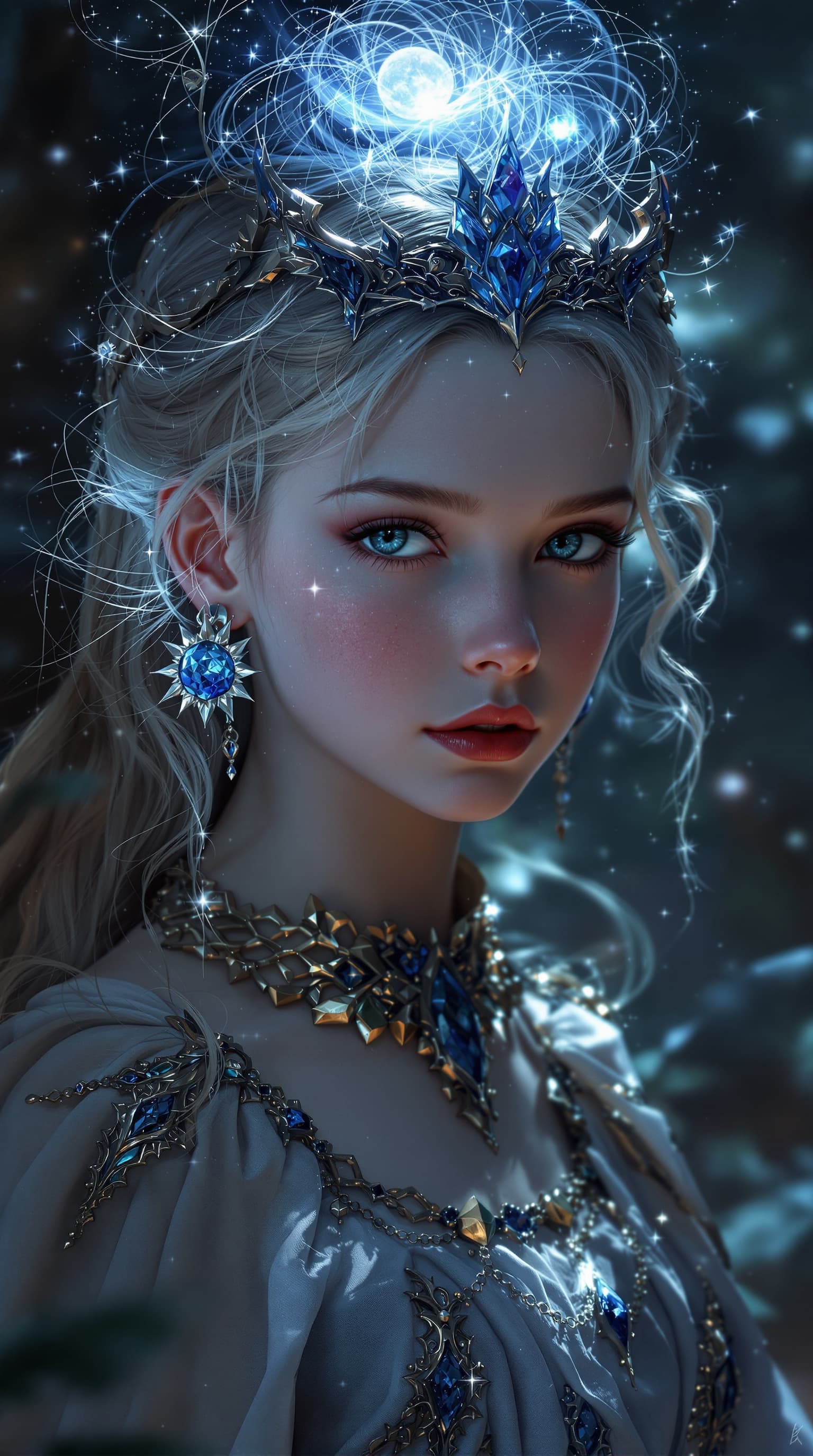 AI generated: A hyper-realistic depiction of seven year old Lunar Princess Ranni Elden Ring 





