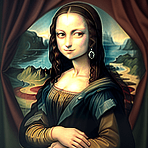 AI generated: picture of monsa lisa with muscles

