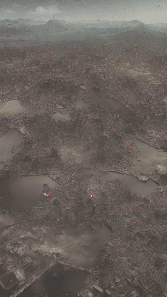 AI generated: draw world war 2 wheredropping of atomic bombs on Hiroshima, the world witnesses destruction like ne...
