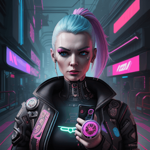 AI generated: android android games for ios or android, in the style of tristan eaton, cyberpunk dystopia, meticul...