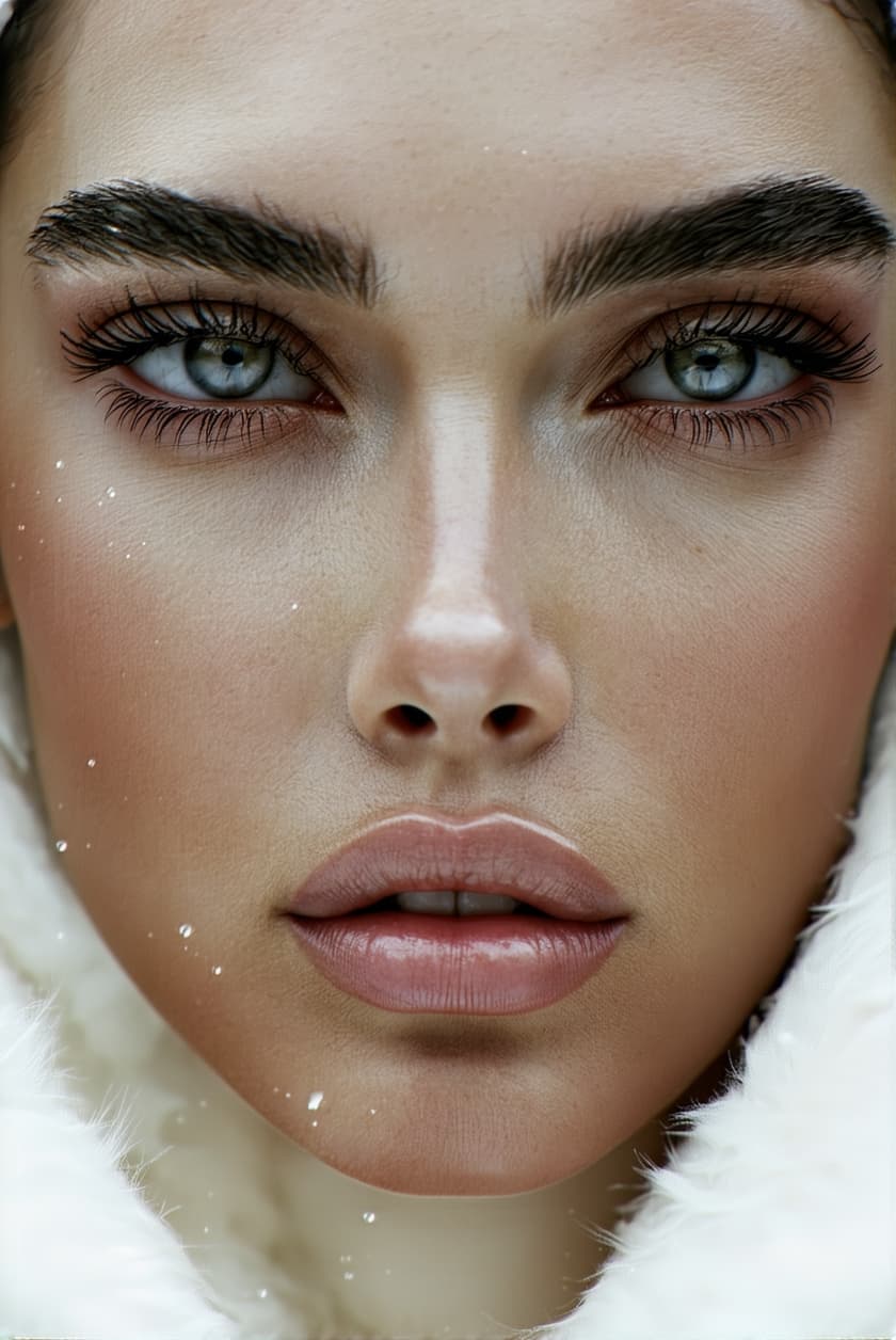 AI generated: Humeur : sérénité ; atmosphère paisible ; photographie de mode ; Mario Testino ; modèle féminin corp...