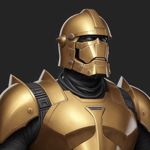 AI generated: A picture of  supreme commander, still human but with slight Neanderthal-like features, 40 years old...