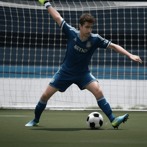 AI generated: soccer goalkeeper 
