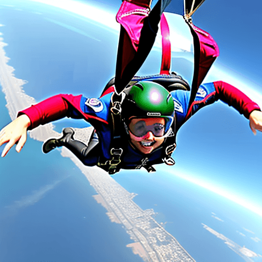 AI generated: skydiver falling from a plane
