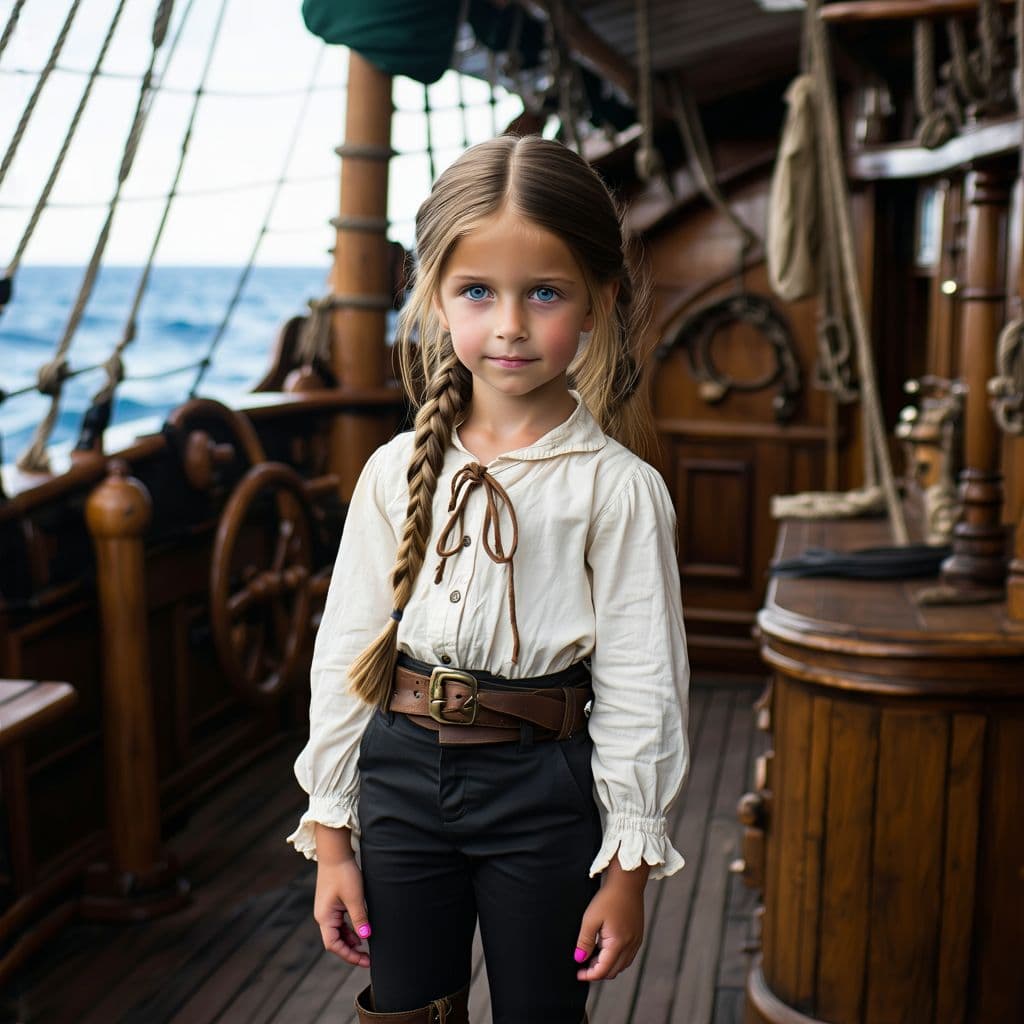AI generated: An extraordinary professional photograph captures the world’s most beautiful third-grade girl standi...
